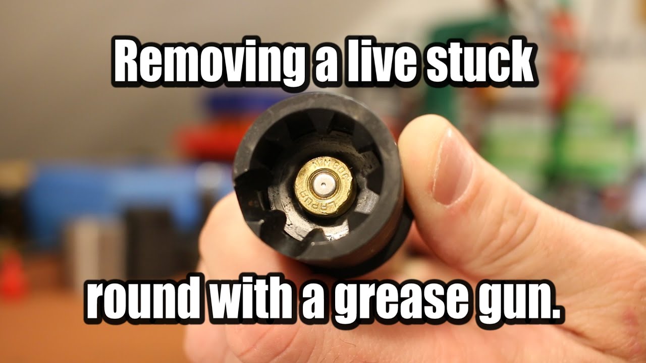Removing a stuck case with a grease gun