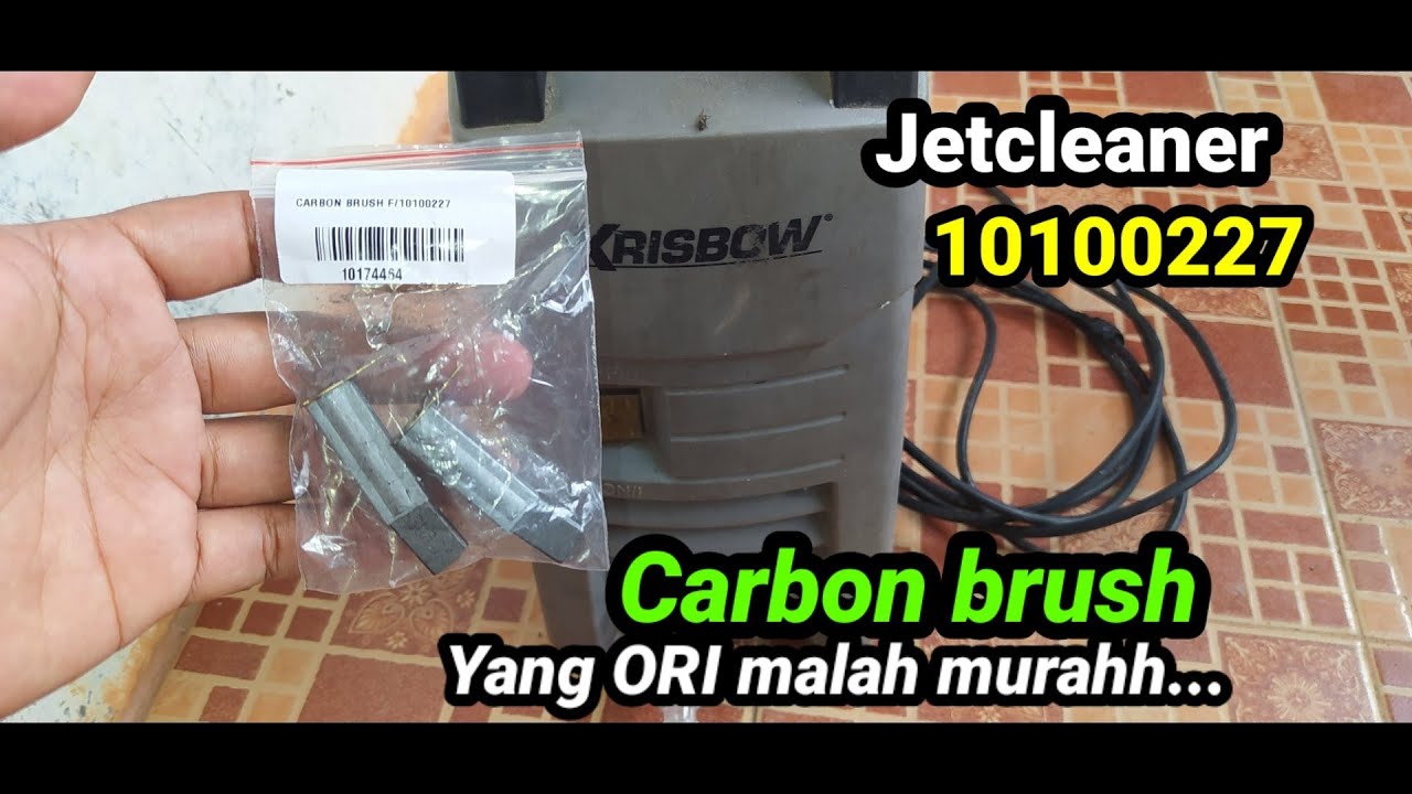 Mengganti carbon brush jet cleaner krisbow type 10100227