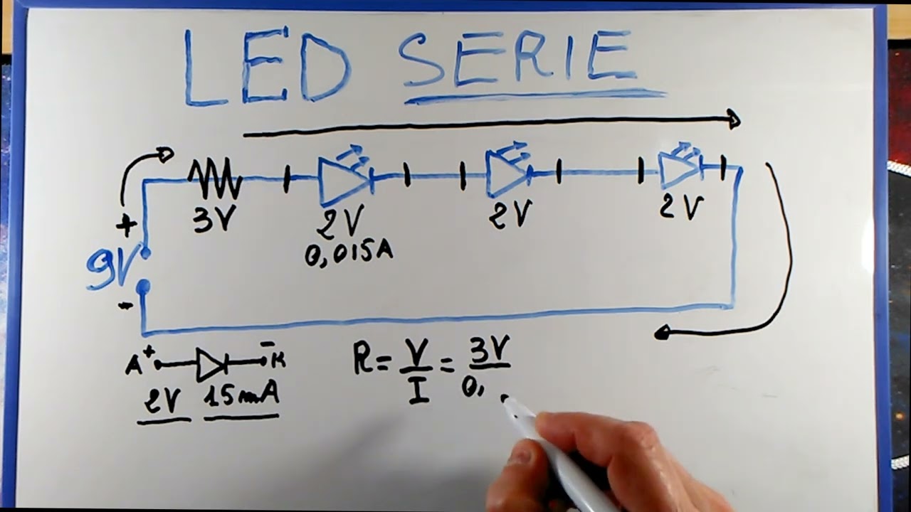 Come collegare i led in serie (How to connect LEDs in series)