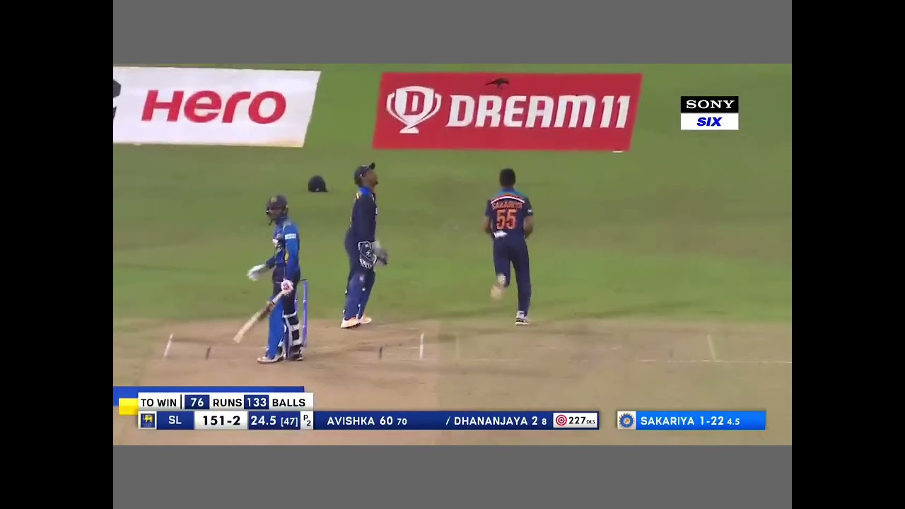 #Chetan sakariya debut match against Sri Lanka 3nd odi match# 23 July 2021 | sakariya wicket ||