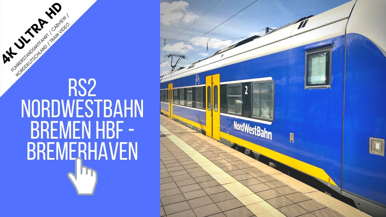 Führerstandsmitfahrt in der RS2 von Bremen nach Bremerhaven in Ultra HD 4K / Oddly Satisfying