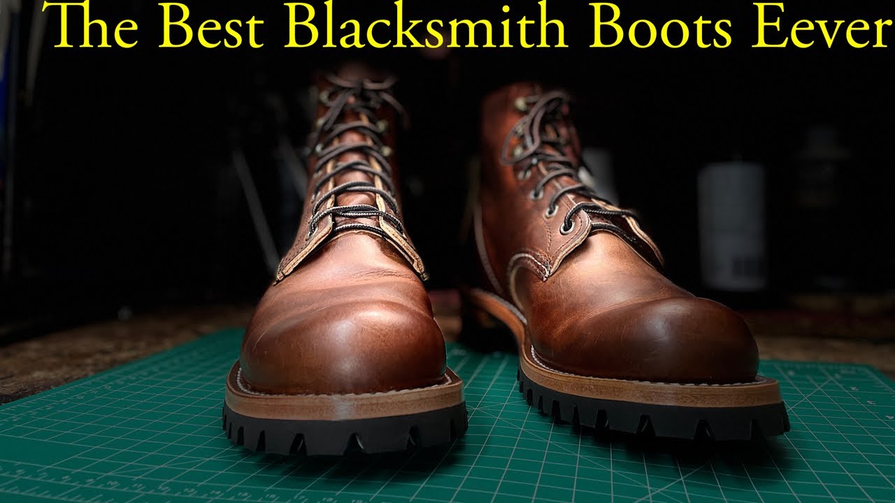 Red wing Blacksmith Turned in to A Logger Boots/ blacksmith Boots/woodsman heel