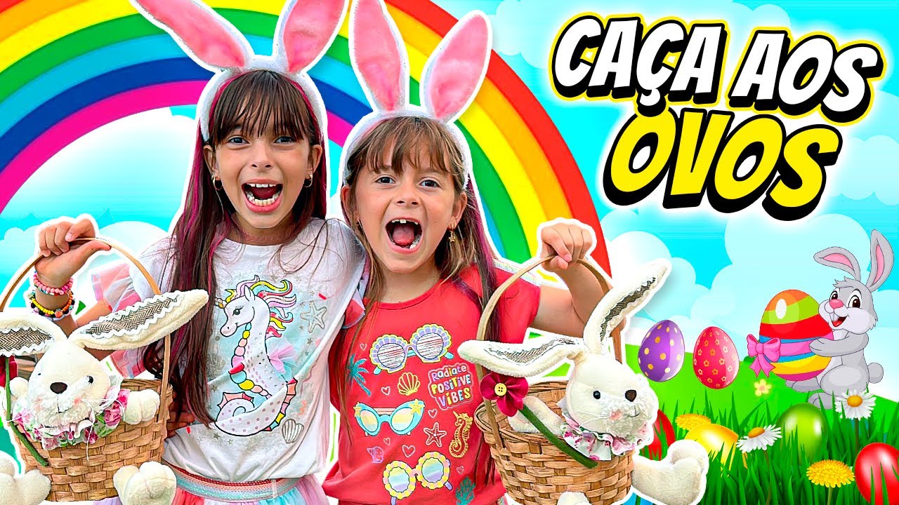 CAÇA AOS OVOS DE PÁSCOA PELA CASA INTEIRA - Jéssica Godar e Laurinha e Helena e Gabriel