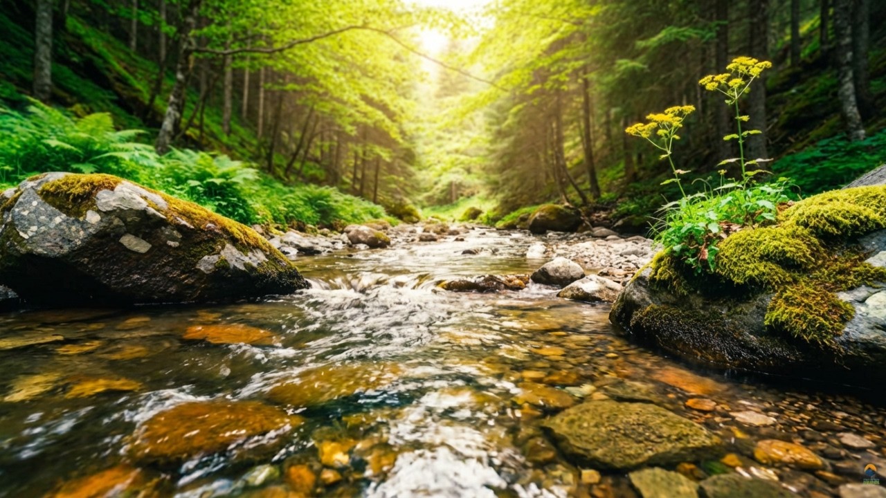 Serenity Boost Medicine by the Misty River Dawn for Mental Clarity 🌤️