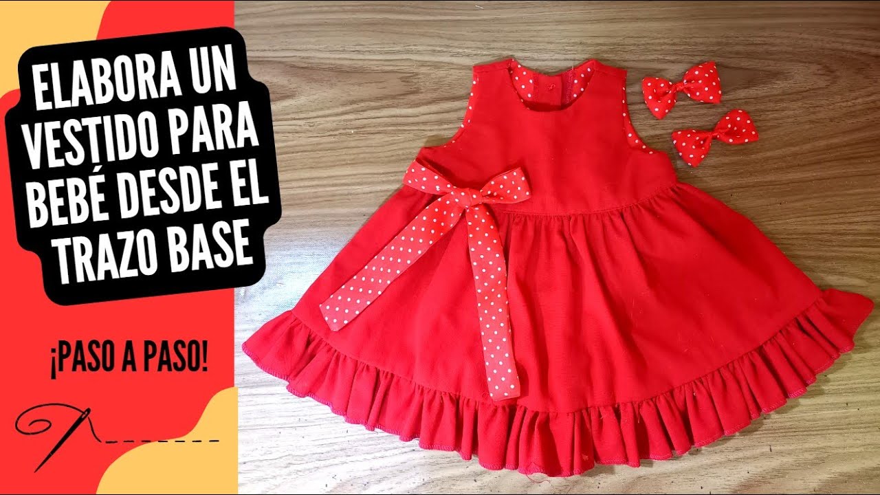PASO A PASO Cómo hacer un vestido o batita para bebé de 0 a 24 meses. Principiantes!!!