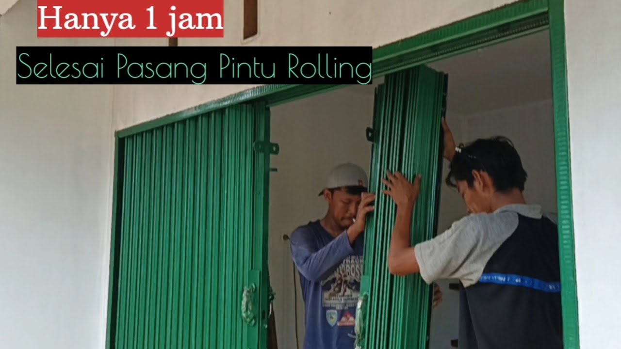 Proses pasang pintu rolling
