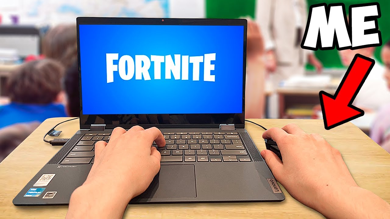 I Played Fortnite BUT On A School Laptop…🤯 (0 Ping)