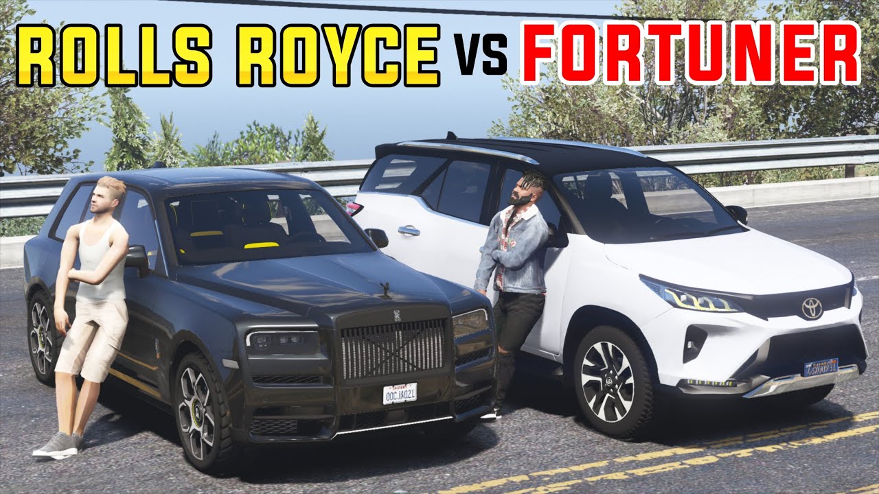 Rolls Royce Vs Fortuner Car Race In Gta 5 | Adam Vs Franklin In Gta 5 In Telugu #219