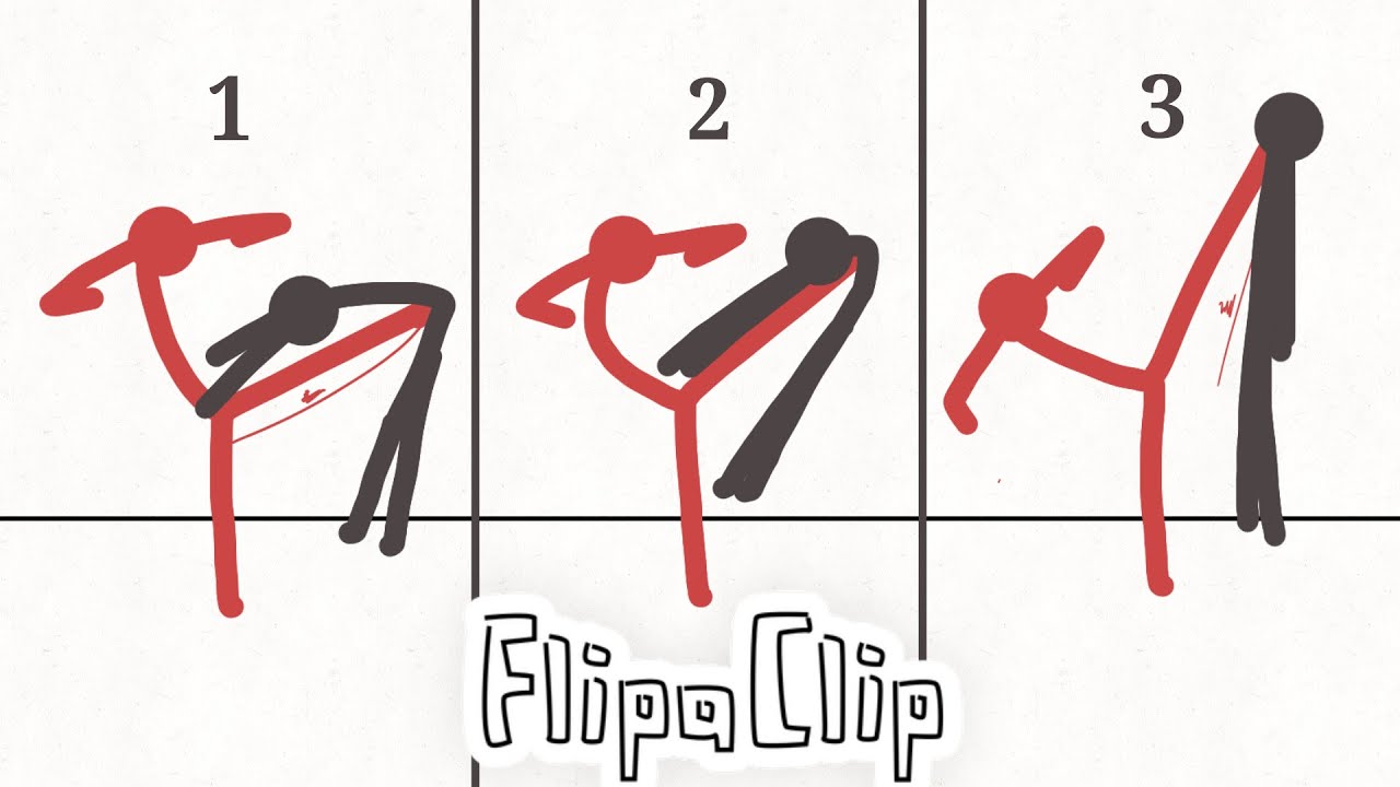 Как анимировать комбинацию ударов ногой Stick Fight 3 в FlipaClip