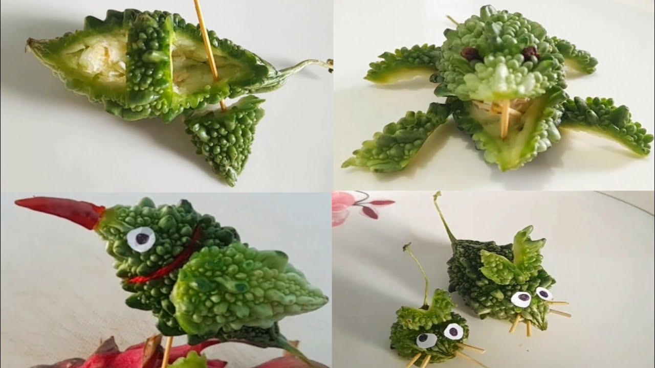 Bitter Gourd Carving | Bitter Gourd Decoration Ideas | Vegetables Carving Easy Ideas