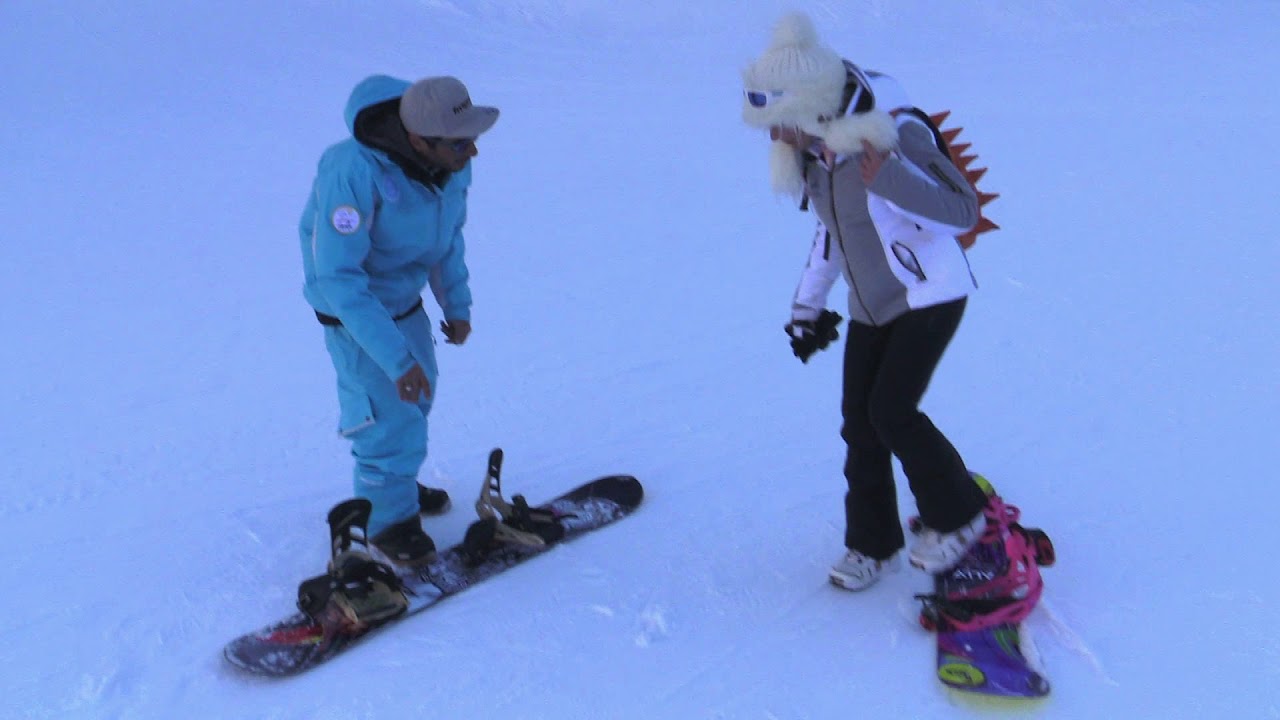 La leçon de snowboard à Isola 2000