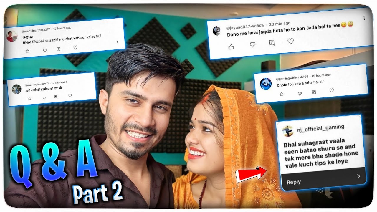 QnA With Wife 😂 YouTube Income ? Before Marriage Girlfriend - Episode 2 Q&A