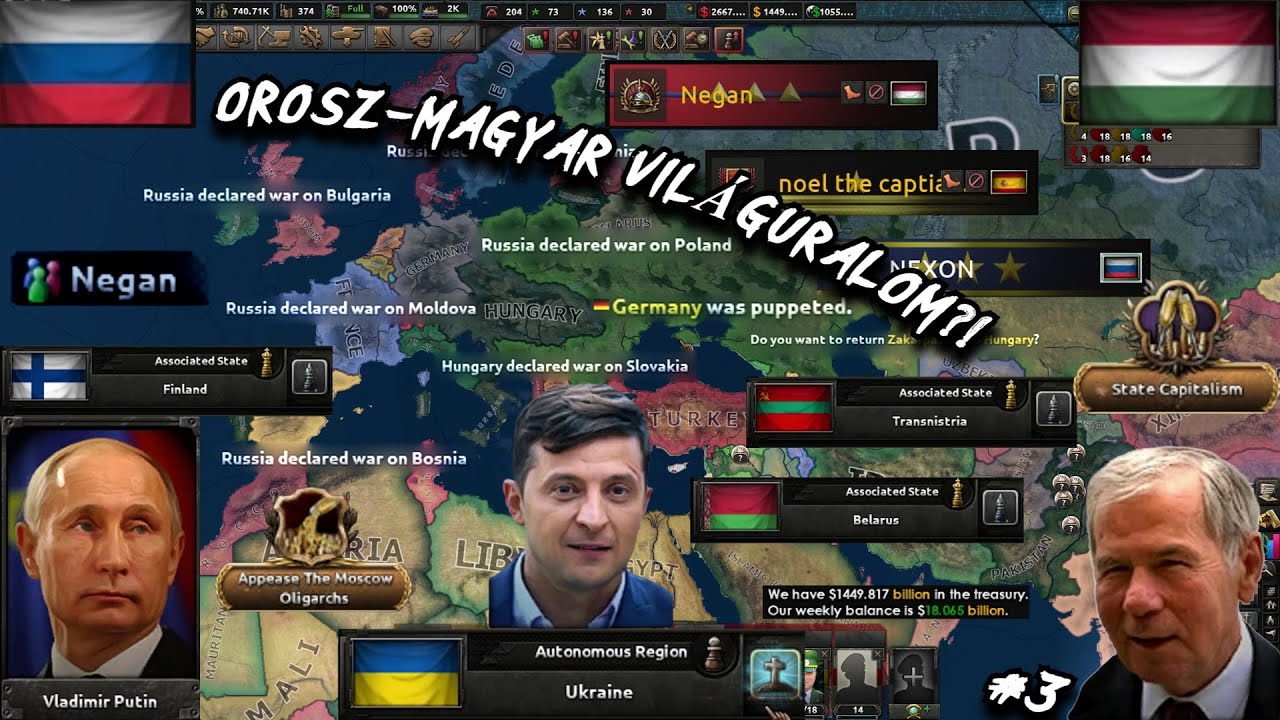 Orosz-Magyar világuralom?! Hearts Of Iron IV Modern day #3