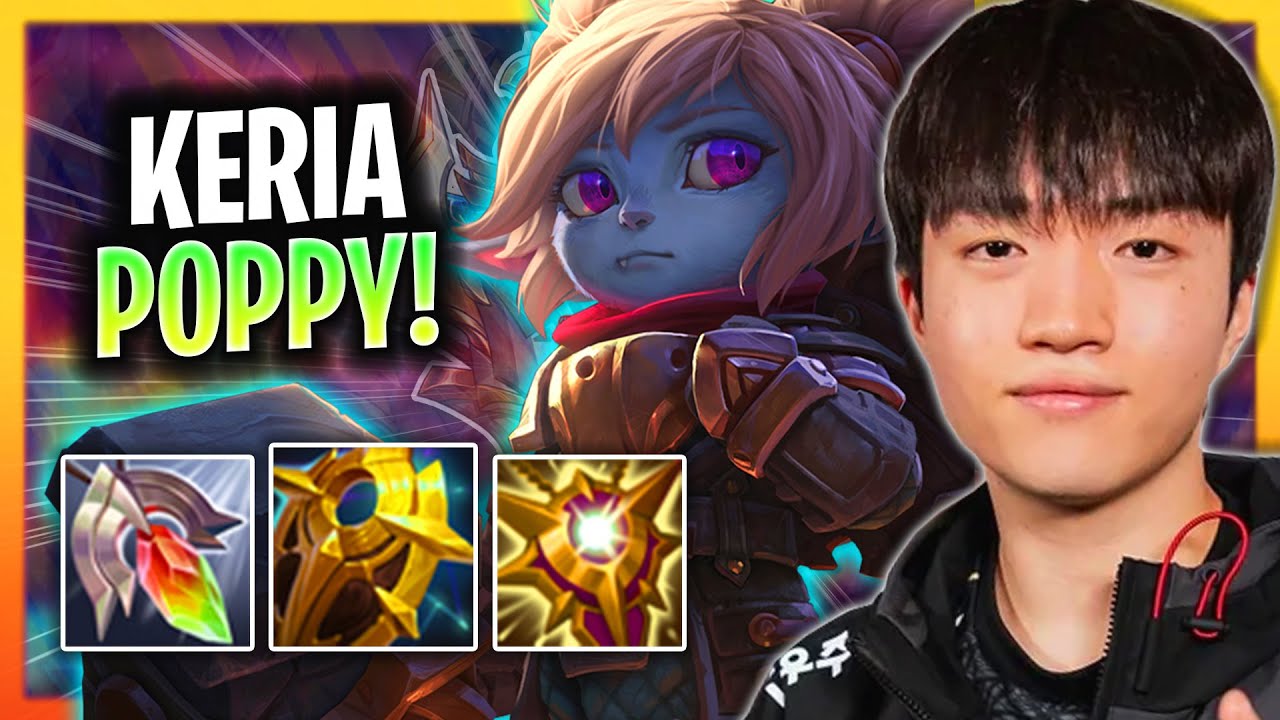 KERIA IS A BEAST WITH POPPY! | T1 Keria Plays Poppy Support vs Nautilus!  Season 2025