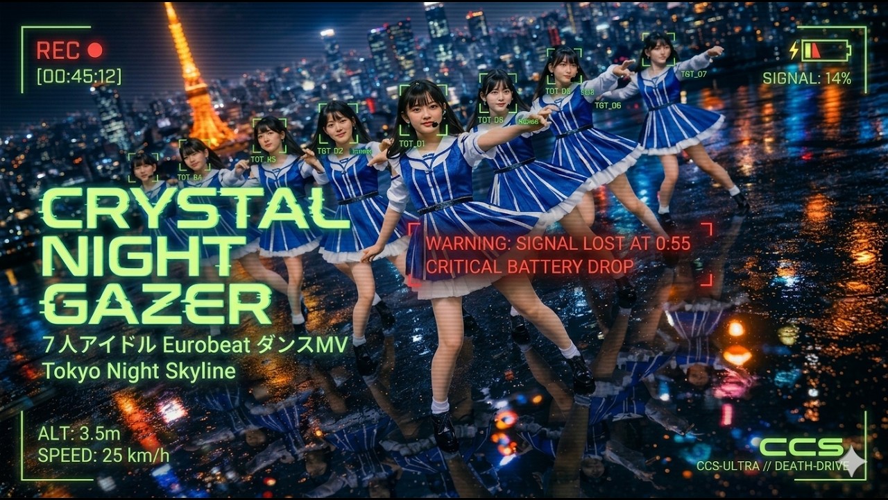 CRYSTAL NIGHT GAZER｜7人アイドル Eurobeat ダンスMV｜Tokyo Night