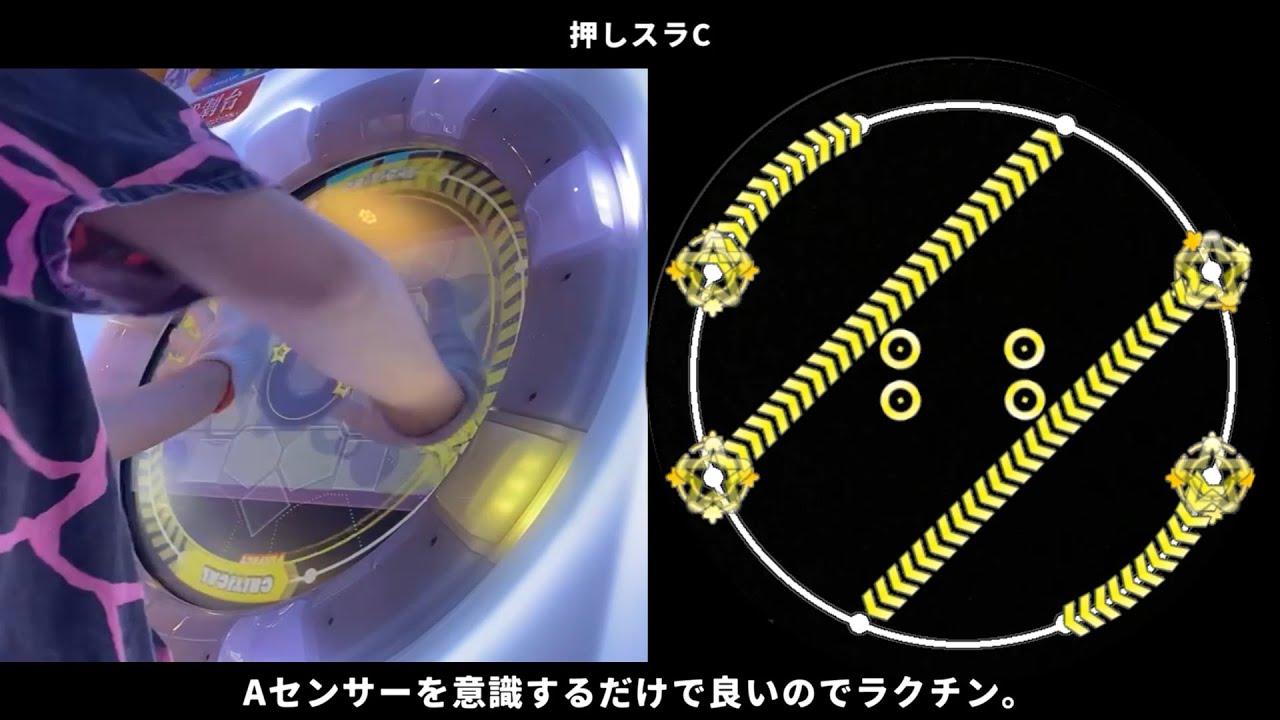 【maimaiDX】たった1分半でCYCLES（MASTER）の押しスライド運指のイメージをおおよそ掴めるであろう動画
