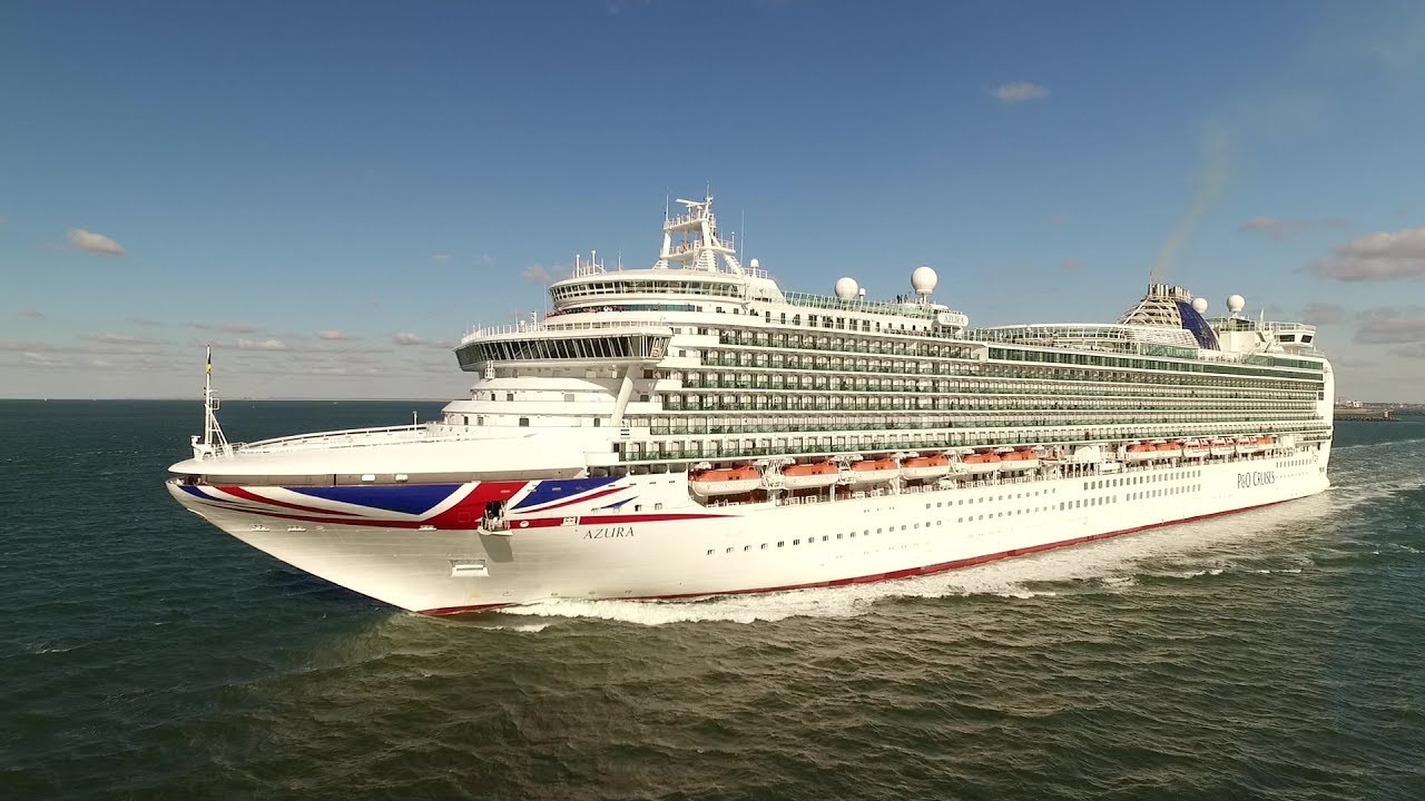 P&O Cruises Azura Cruise Ship Drone Chase