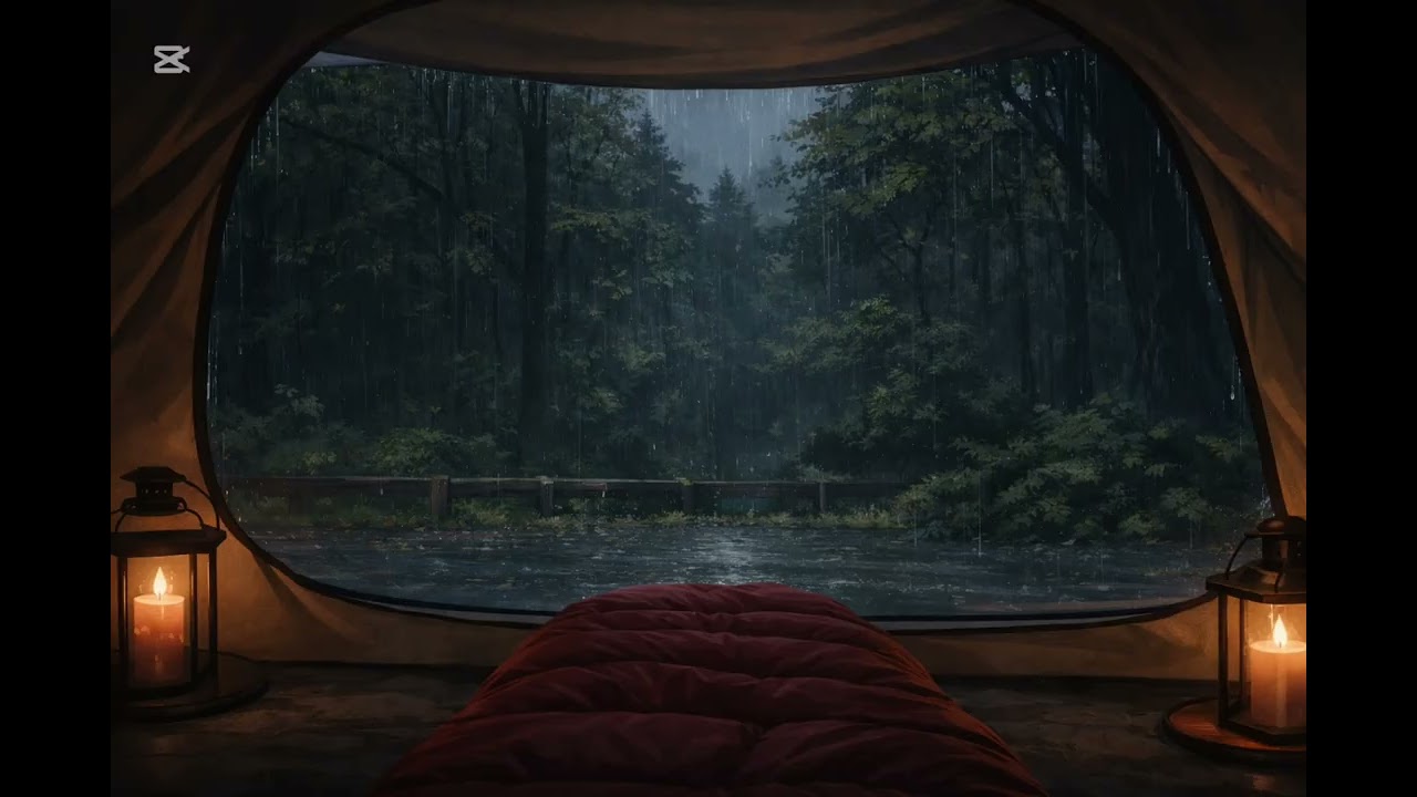 【睡眠用BGM】雨音｜森のキャンプ｜雨宿り　[Sleep BGM] Rain Sounds | Forest Camping | Taking Shelter from the Rain