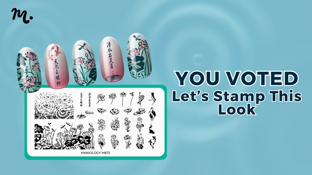 How to Create This Lotus + Koi Nail Art - Live Stamping Lesson | Maniology LIVE!