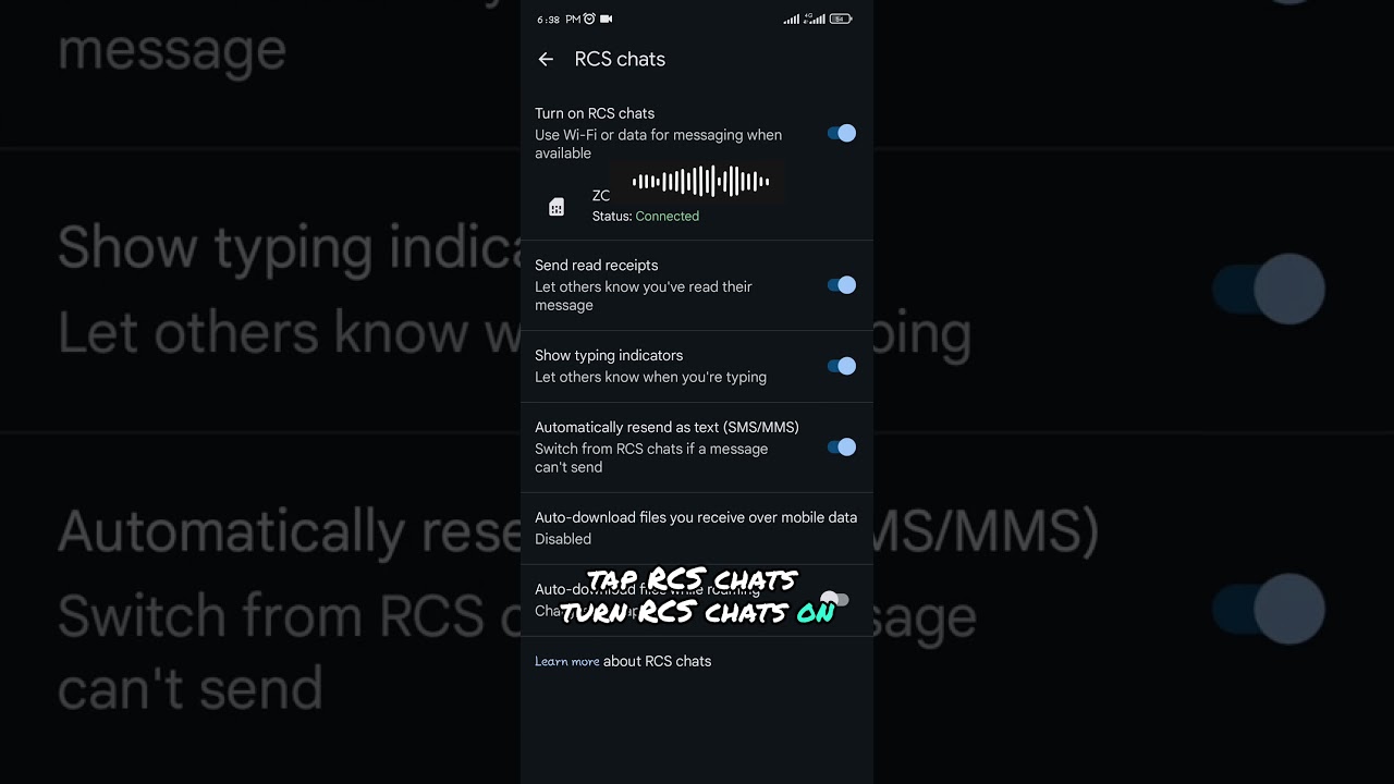 How to enable RCS Chat features in Google Messages?