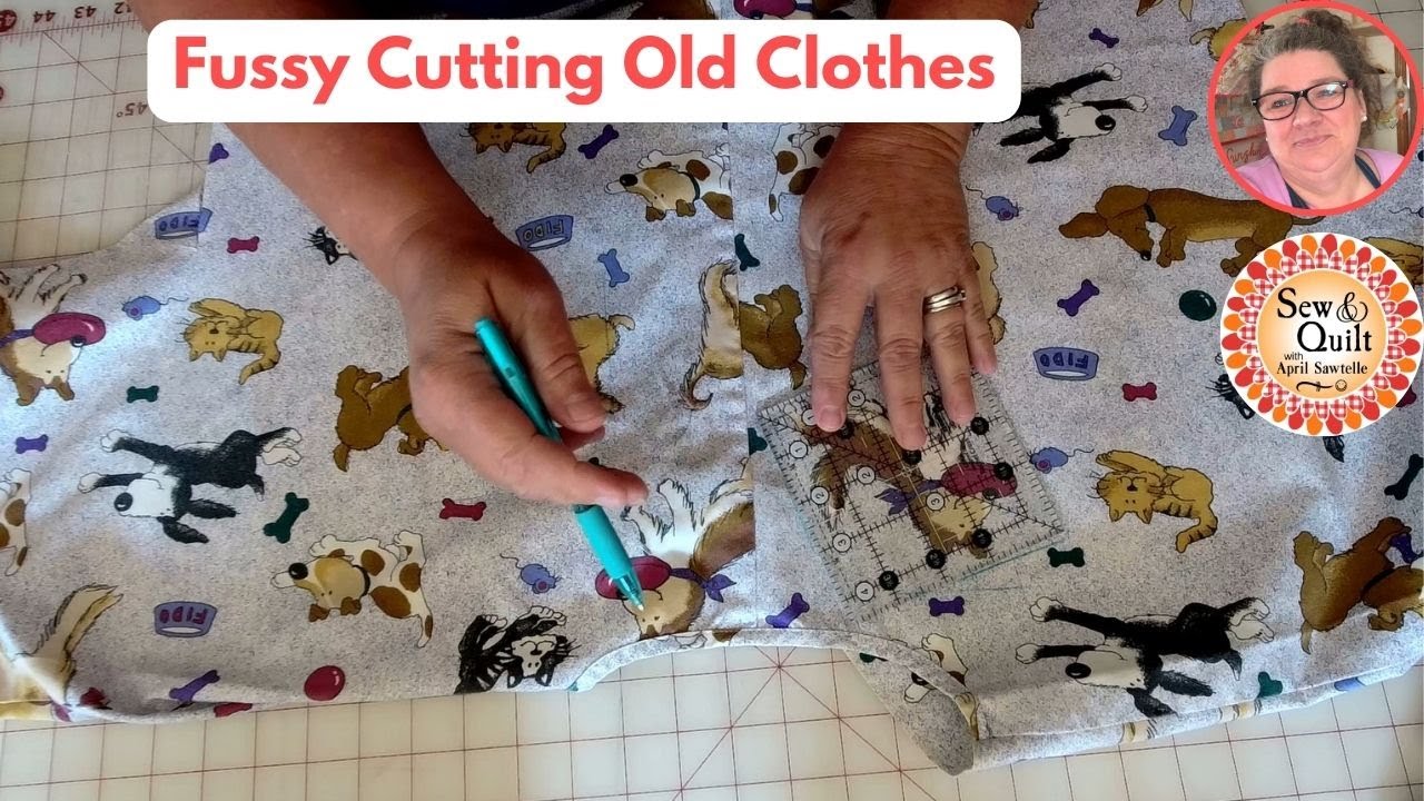How To Fussy Cut Old Clothes Into Fabric! | Fussy Cutting & Upcycling for Beginners