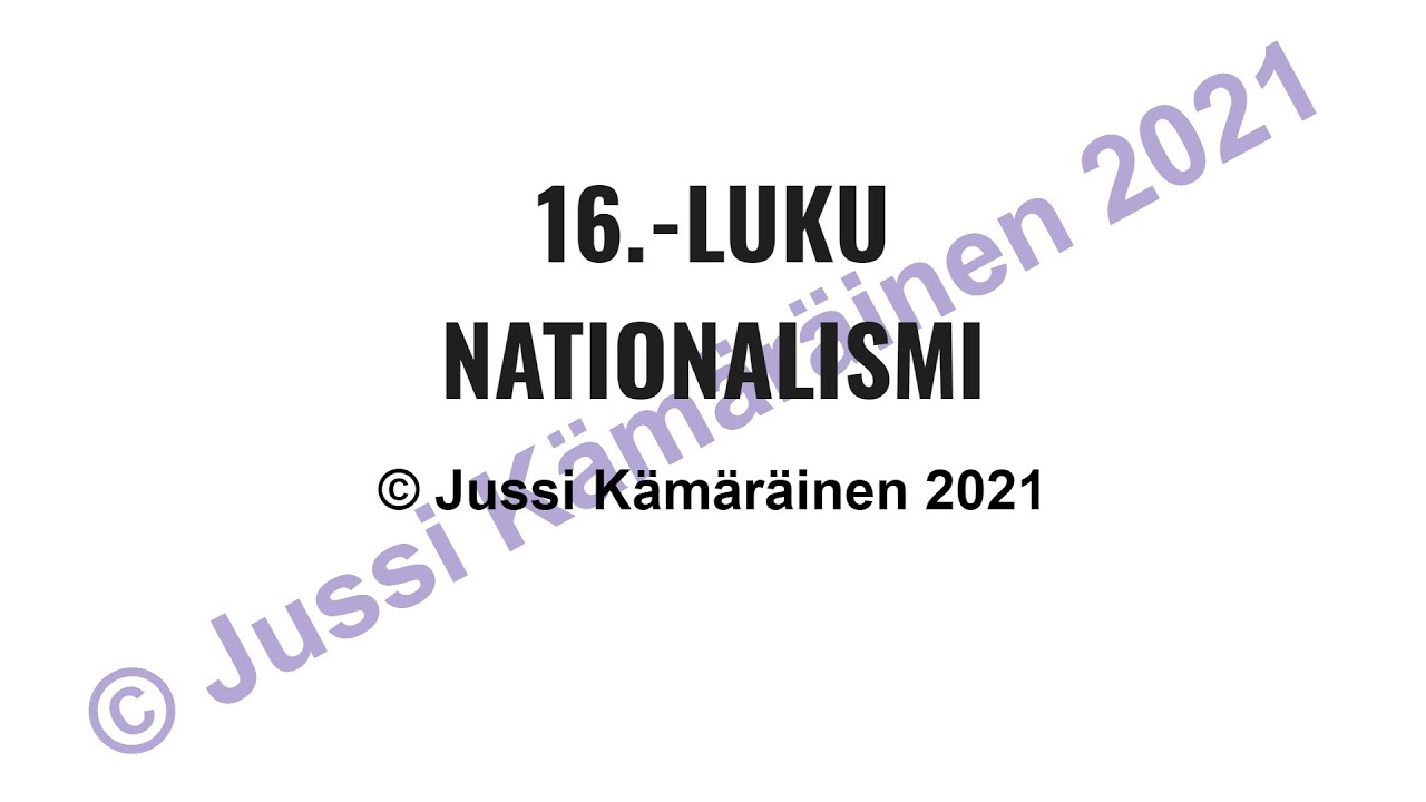 16.-luku Nationalismi (7.-LK oppikirja)