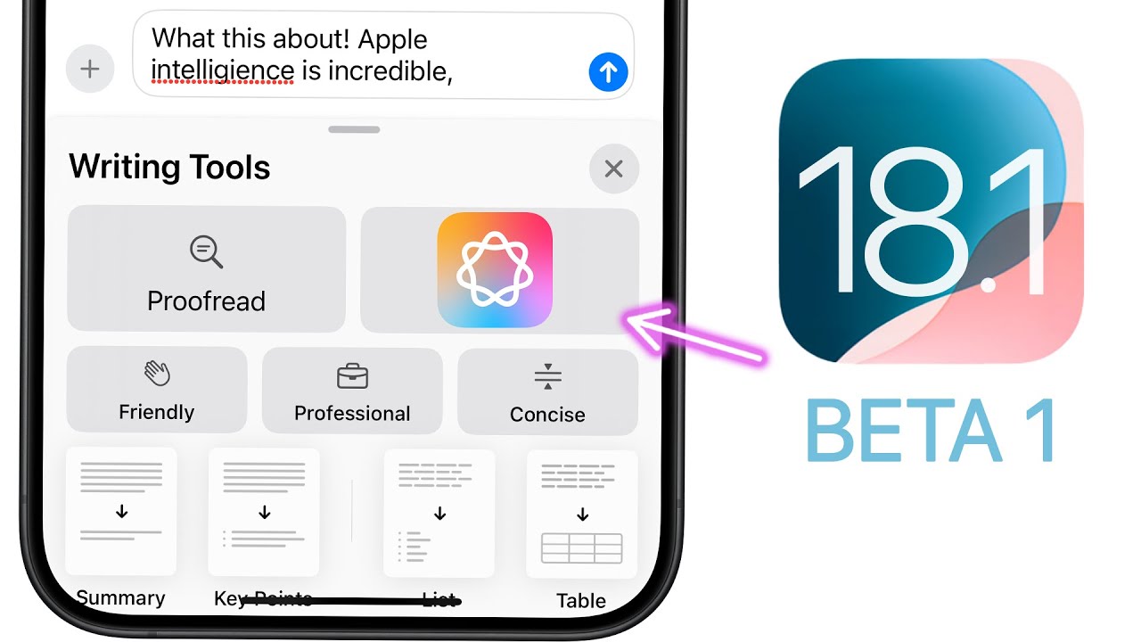 iOS 18.1 Beta 1 Released - What's New? (Apple Intelligence)