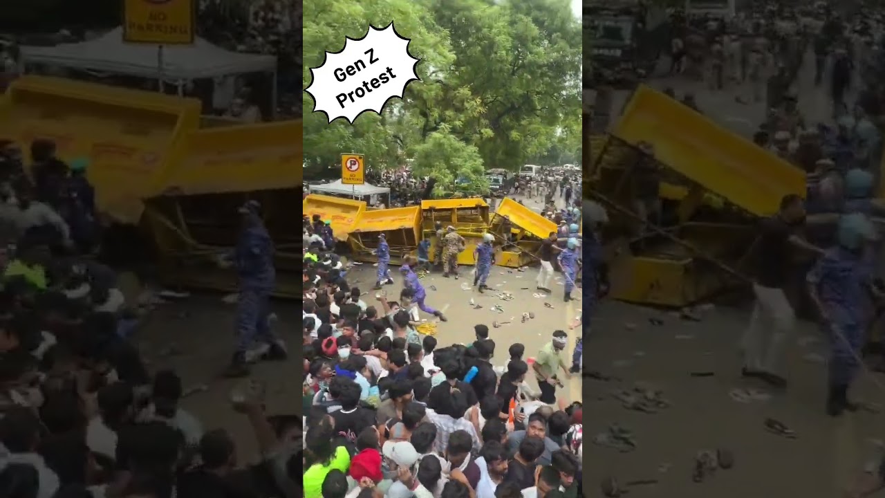 Gen Z Protests in India: A Funny Moment #jantarmantar #genz #protest #viralshorts #viralshorts