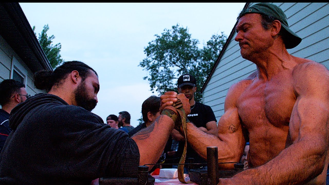 Devon Larratt Armwrestling everybody for 5 hours.