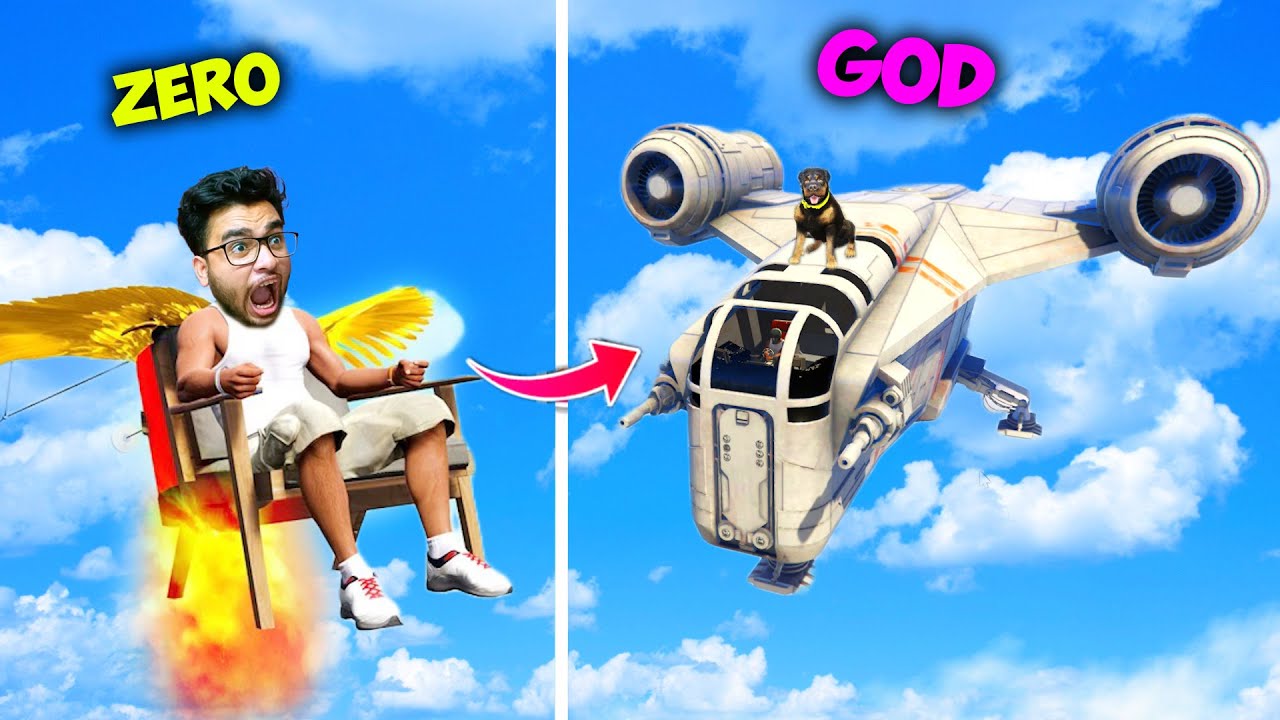 GTA V : CHOP AND Franklin Upgrading ZERO To GOD SUPER PLANE || Professor Of Pc Gaming