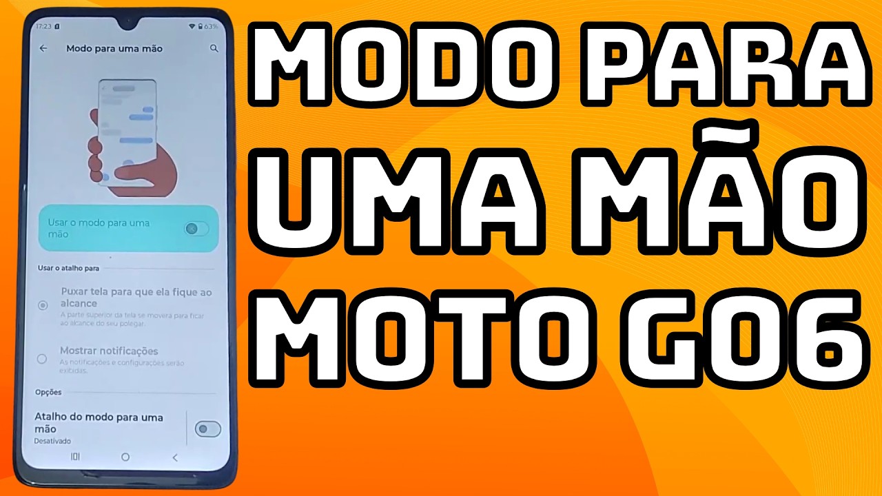 COMO ATIVAR E USAR O MODO PARA UMA MÃO DO CELULAR MOTOROLA MOTO G06