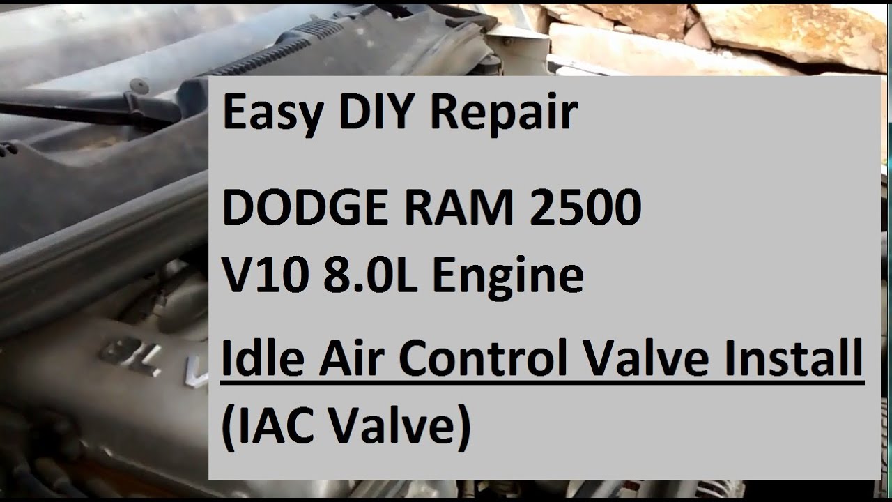 Установка клапана управления холостым ходом IAC 1997 Dodge Ram 2500 V10