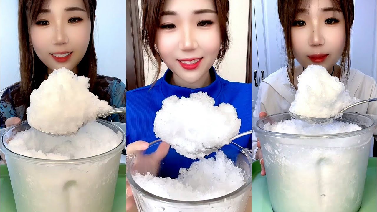 SOLO YY | WHITE ICE / SOFT ICE / SHAVED ICE. ICE EATING