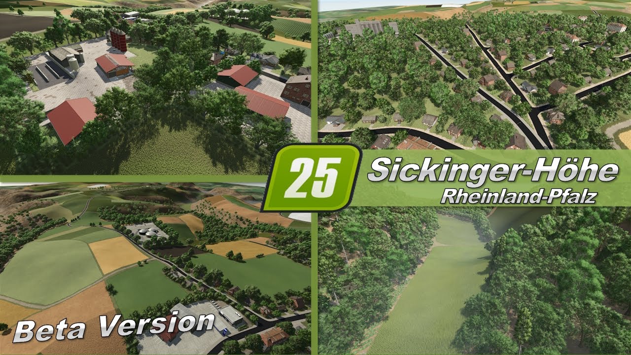LS25 / FS25 🚜 ext. Karten 🌍 Sickinger-Höhe Rheinland-Pfalz 🇩🇪 - 4K