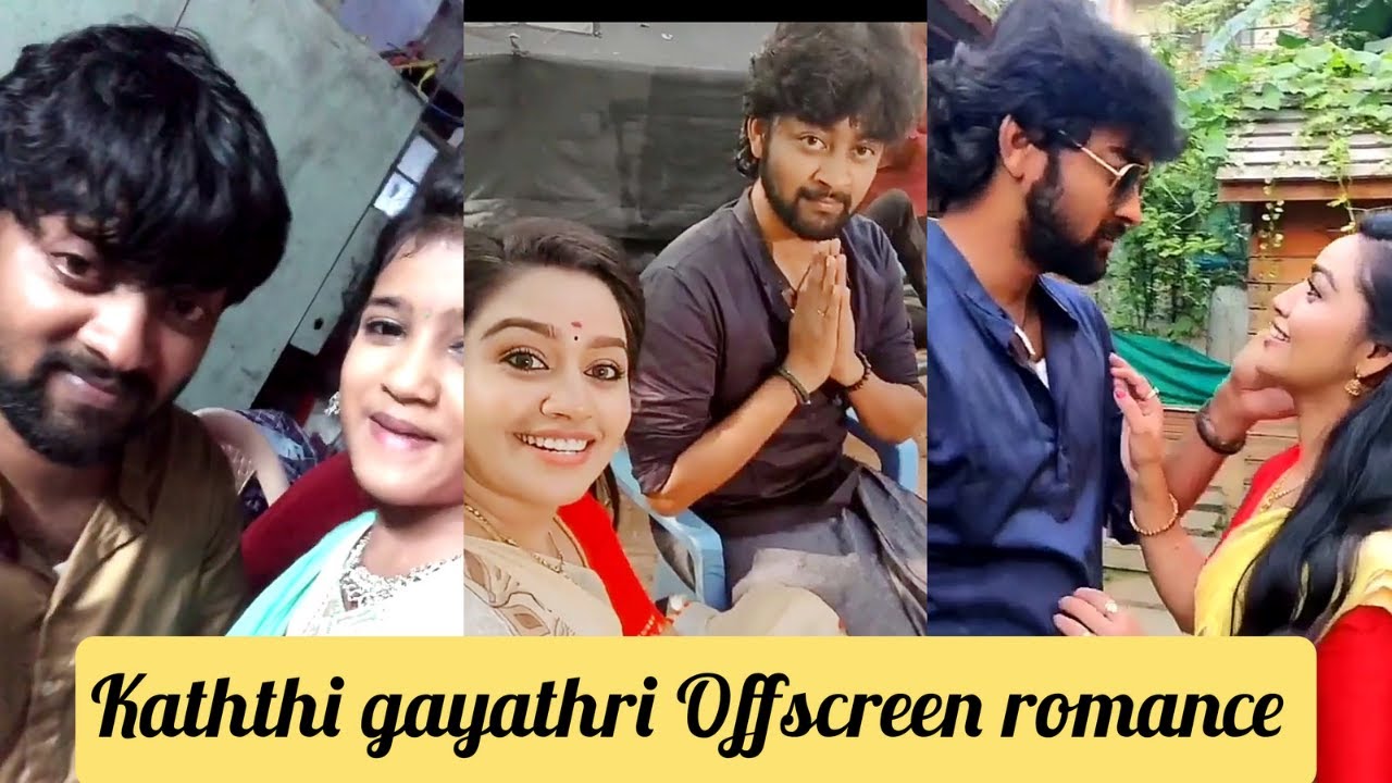 Kaththi gayathri tiktok videos | NINI kathi gayathri shooting spot romance video