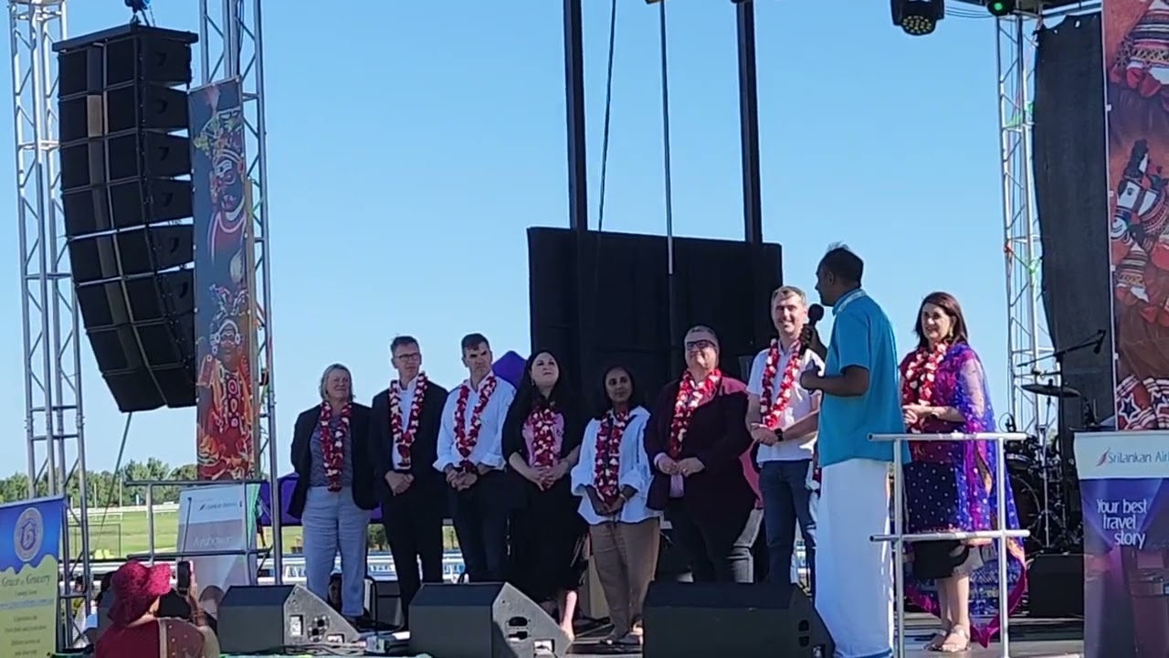 One of the key organiser K Sivasuthan at Tamil Heritage Festival 2025 in Melbourne