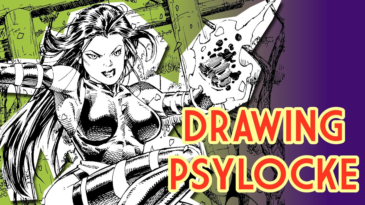 Drawing Psylocke (slower)