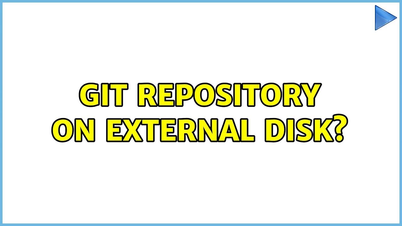 Git repository on external disk?