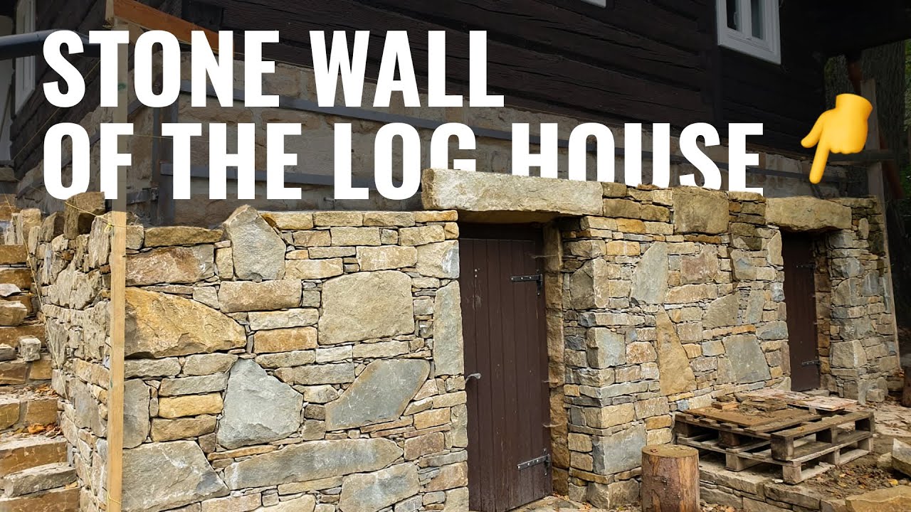 🏋️ WE LIFT STONES - Building stone wall of the log house