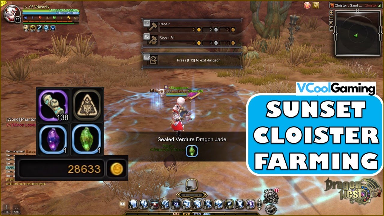 Sunset Cloister Vlog 9: Weekly Farming (Abundance Talisman) - Dragon Nest SEA