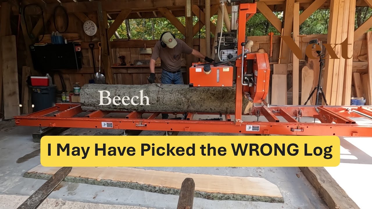 Американский бук на пилораме Wood Mizer LT15 #adirondacks #woodmizer #woodmizerlt15 #stihl