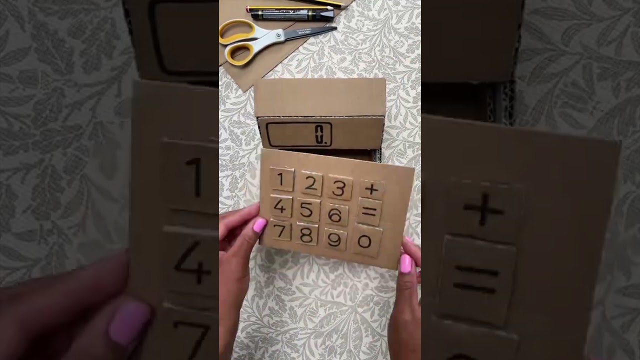 #diy Cardboard cash register 💷  All you need is cardboard and a glue gun to mak