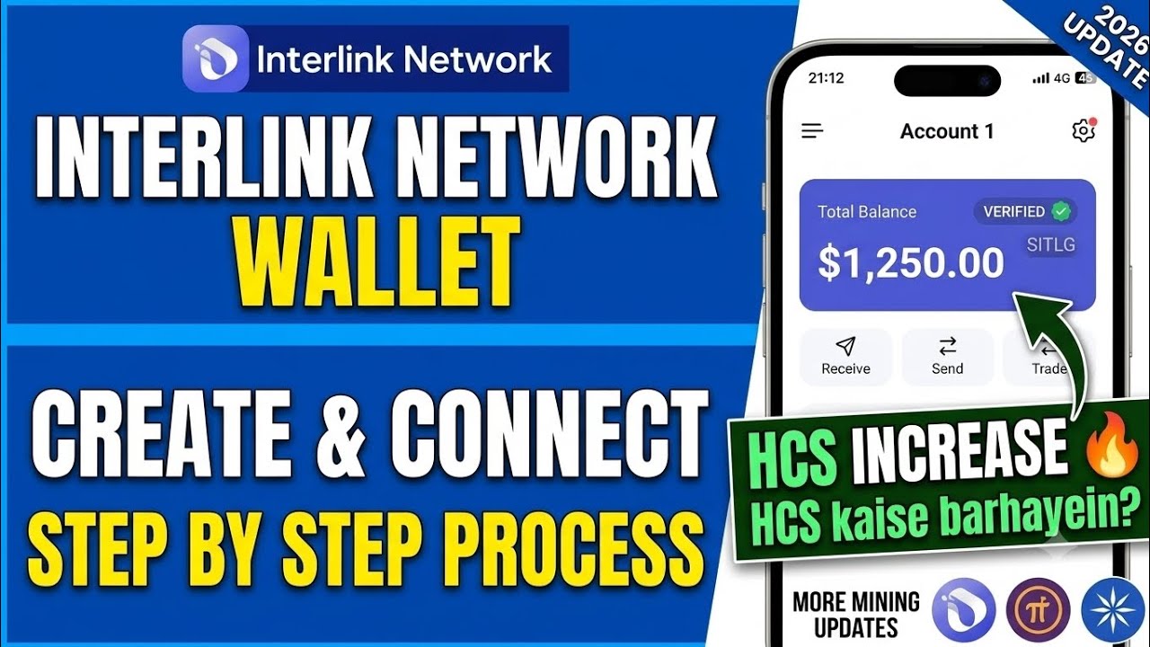 How to Create and Connect Interlink Network Wallet | Interlink Mining App New Update