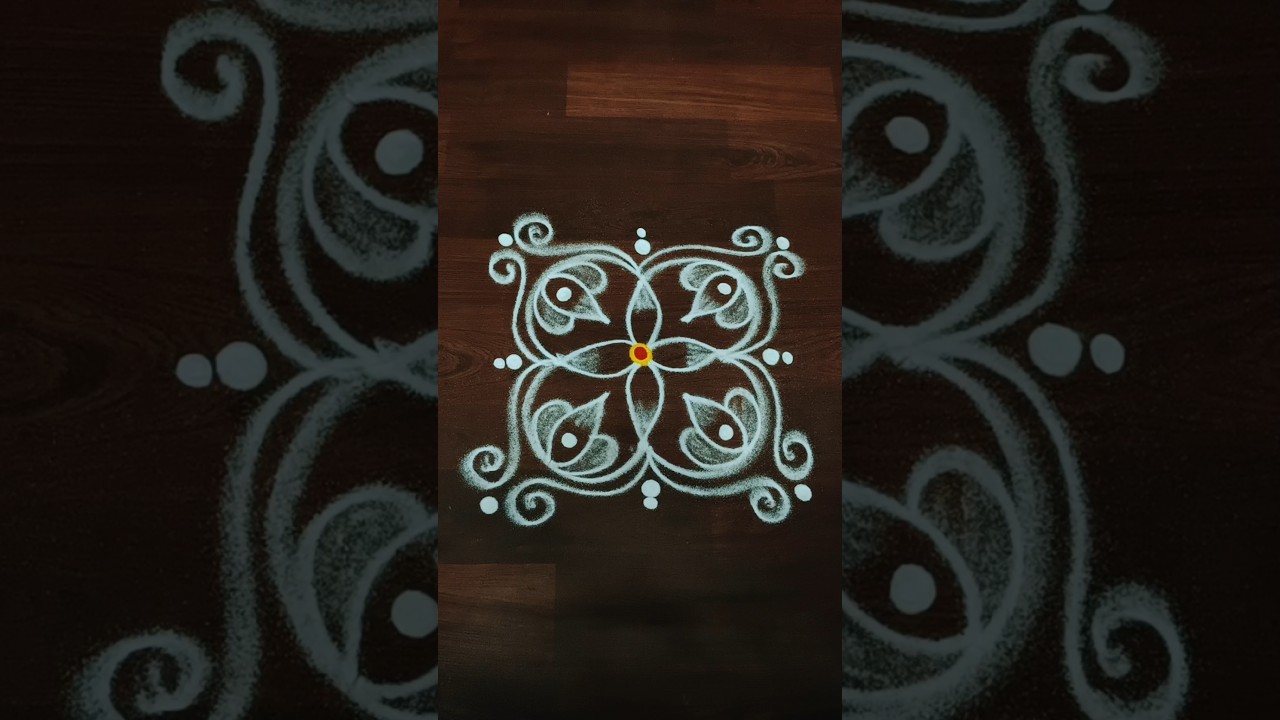 Simple & Easy rangoli designs for festival 🌺#rangoli #kolam #festivalrangoli #shorts #youtubeshorts