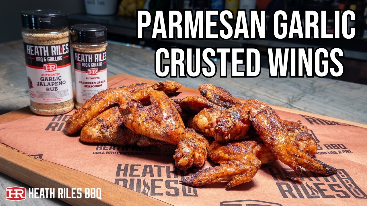 Parmesan Garlic Crusted Hot Wings | Heath Riles BBQ