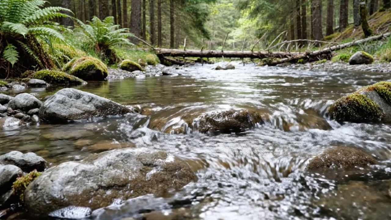 Forest Stream Sounds 🌲 Relaxing Mountain Creek for Deep Sleep (10 Hours)
