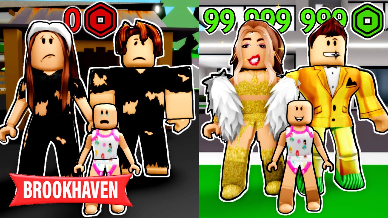 CHUDÁ vs BOHATÁ RODINA v Brookhaven Rp🏡 Roblox
