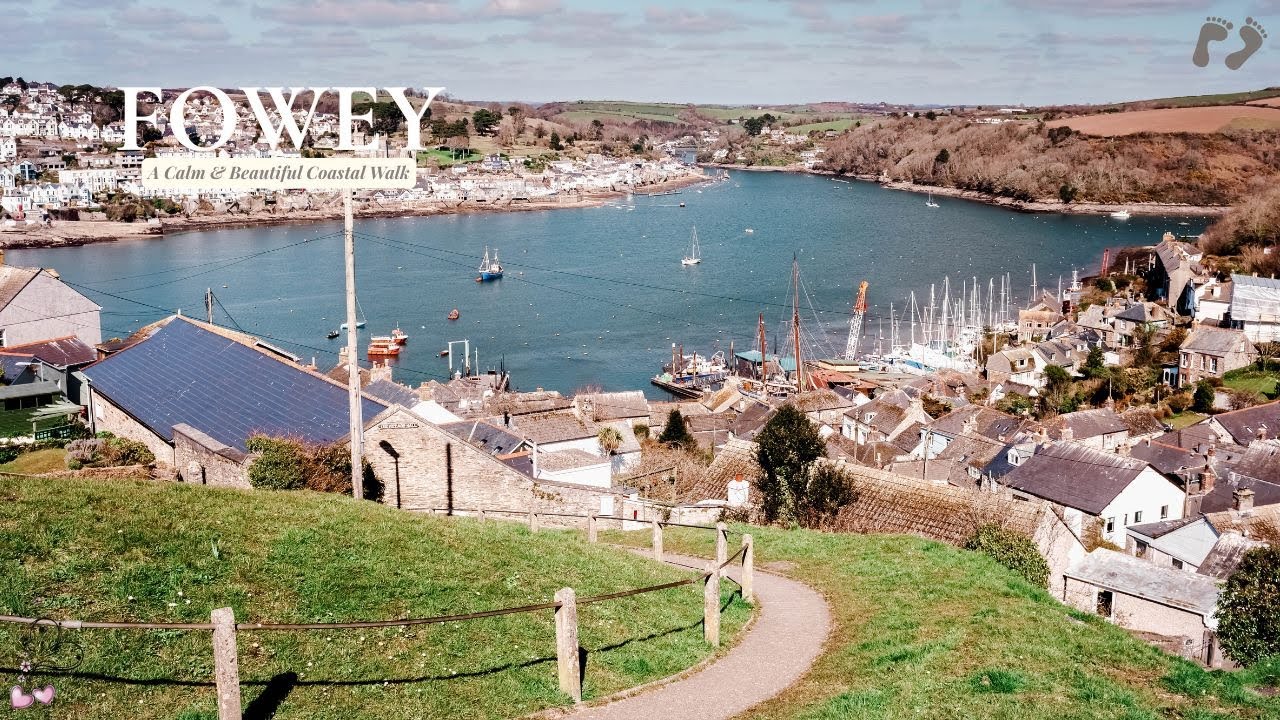 FOWEY | A Romantic Coastal Walk Through a Beautiful Cornish Harbour Town (4K, No Talking)
