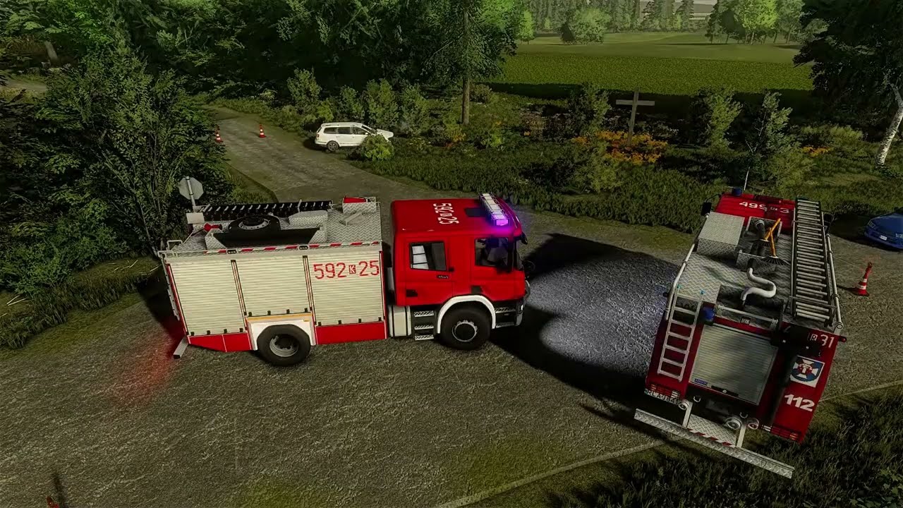 OSP NA RATUNEK #11 (wypadek auto w rowie)