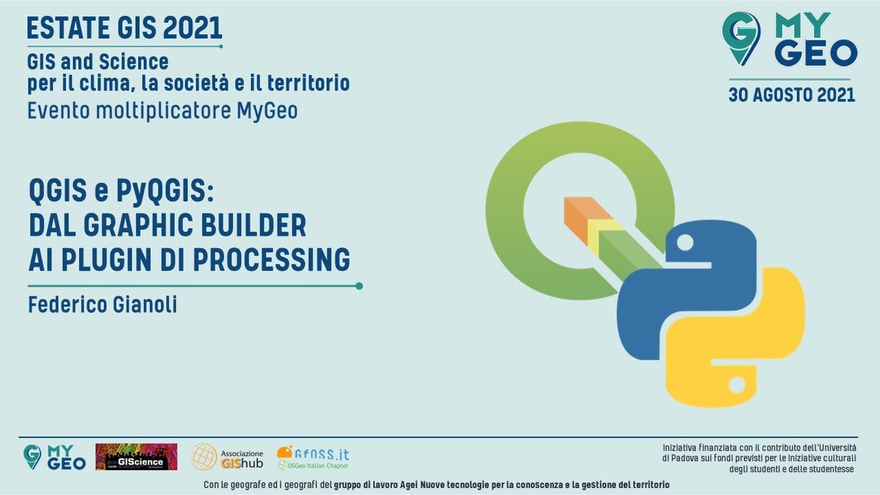 QGIS e PyQGIS: dal graphic builder ai plugin di processing (+ pubblica il tuo plugin QGIS)